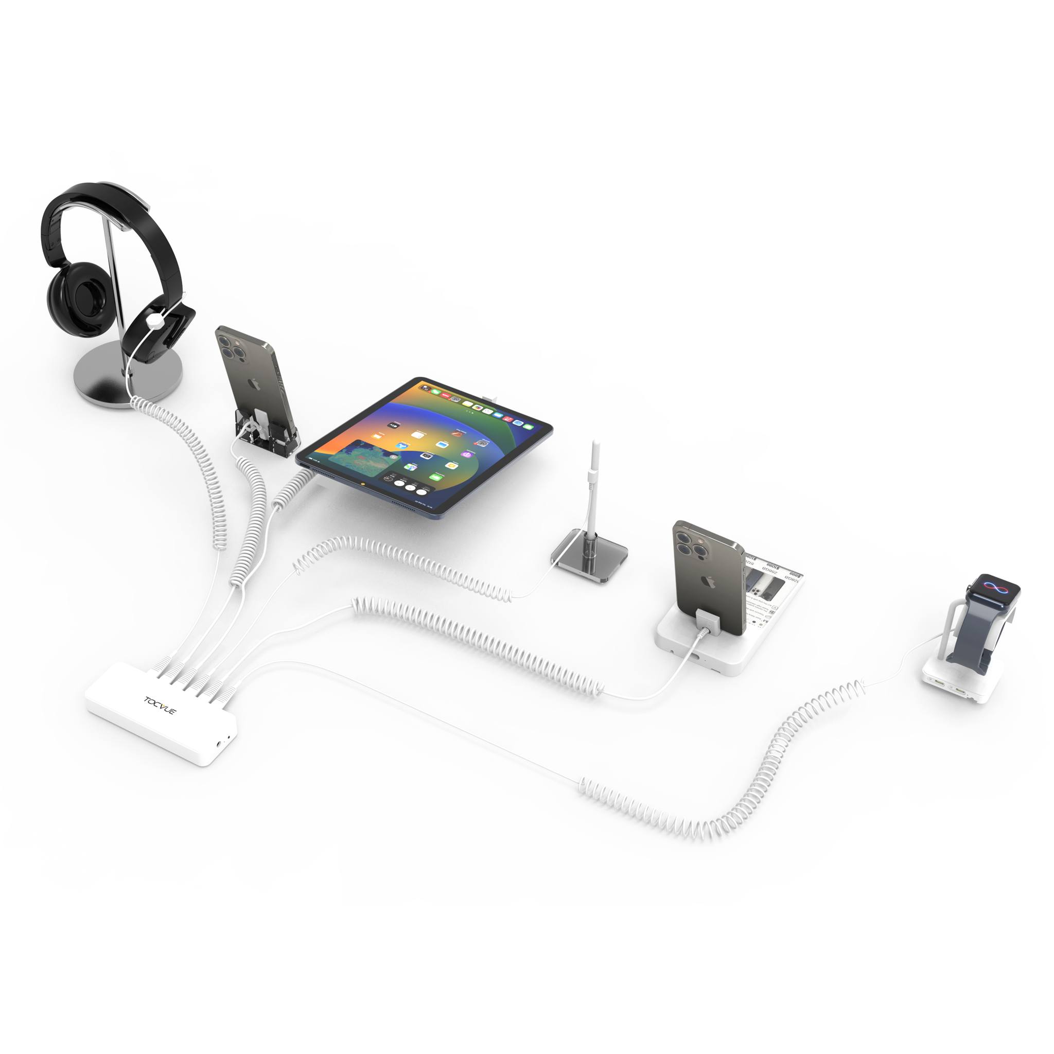 Additional image 1 for 6 Ports Anti-Theft Security Alarm Controller for Mobile || Tocvue